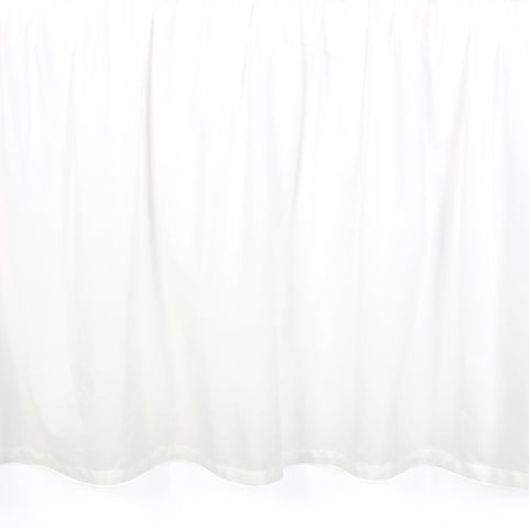 Signature White Voile Ruffled Crib Skirt by Lambs & Ivy