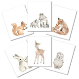Watercolor Woodland Animals Unframed Wall Art by Lambs & Ivy