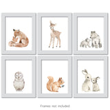 Watercolor Woodland Animals Unframed Wall Art by Lambs & Ivy