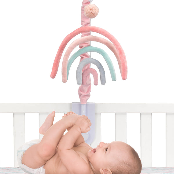 Watercolor Pastel Musical Baby Crib Mobile by Lambs & Ivy