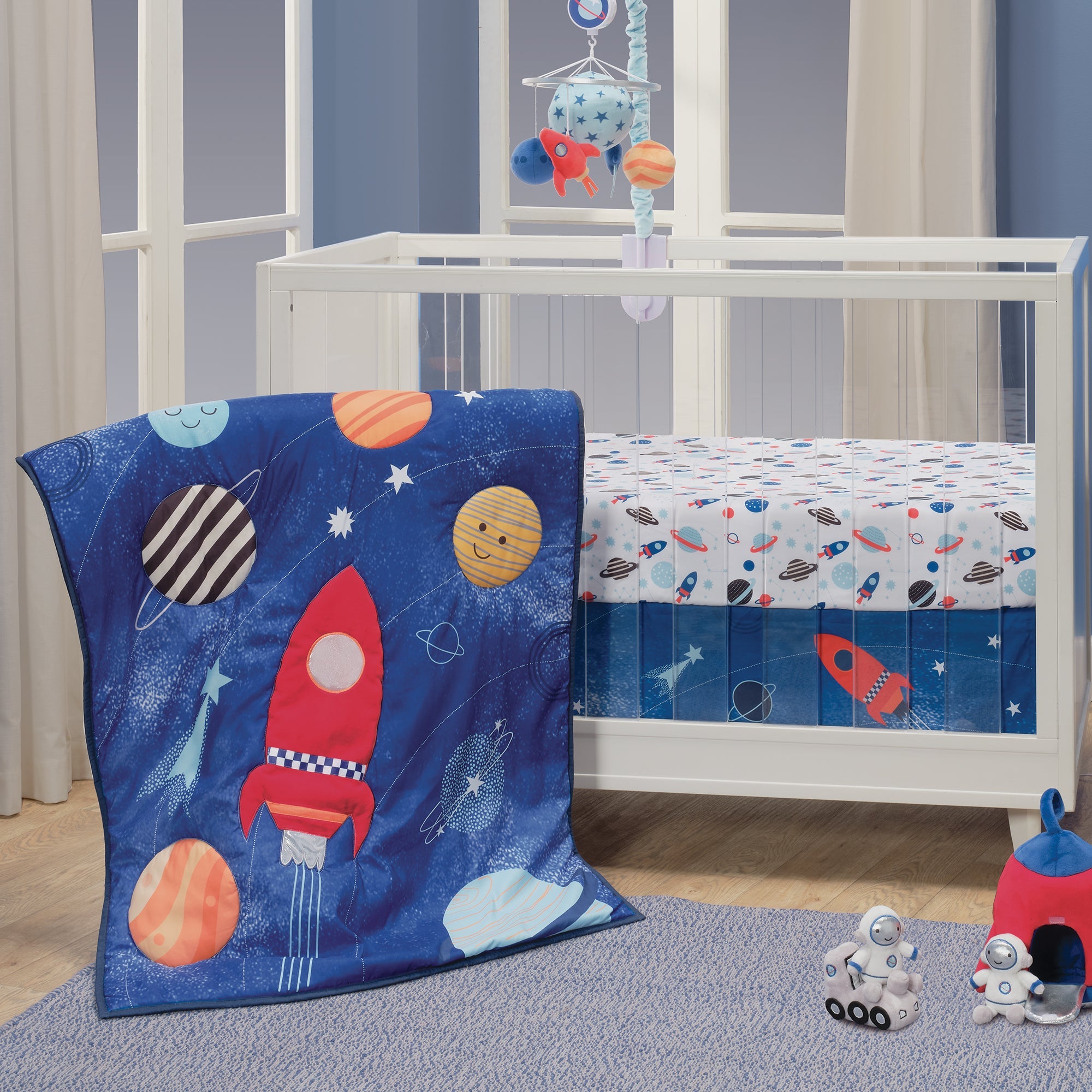 Space Galaxy Baby Nursery Bedding & Decor