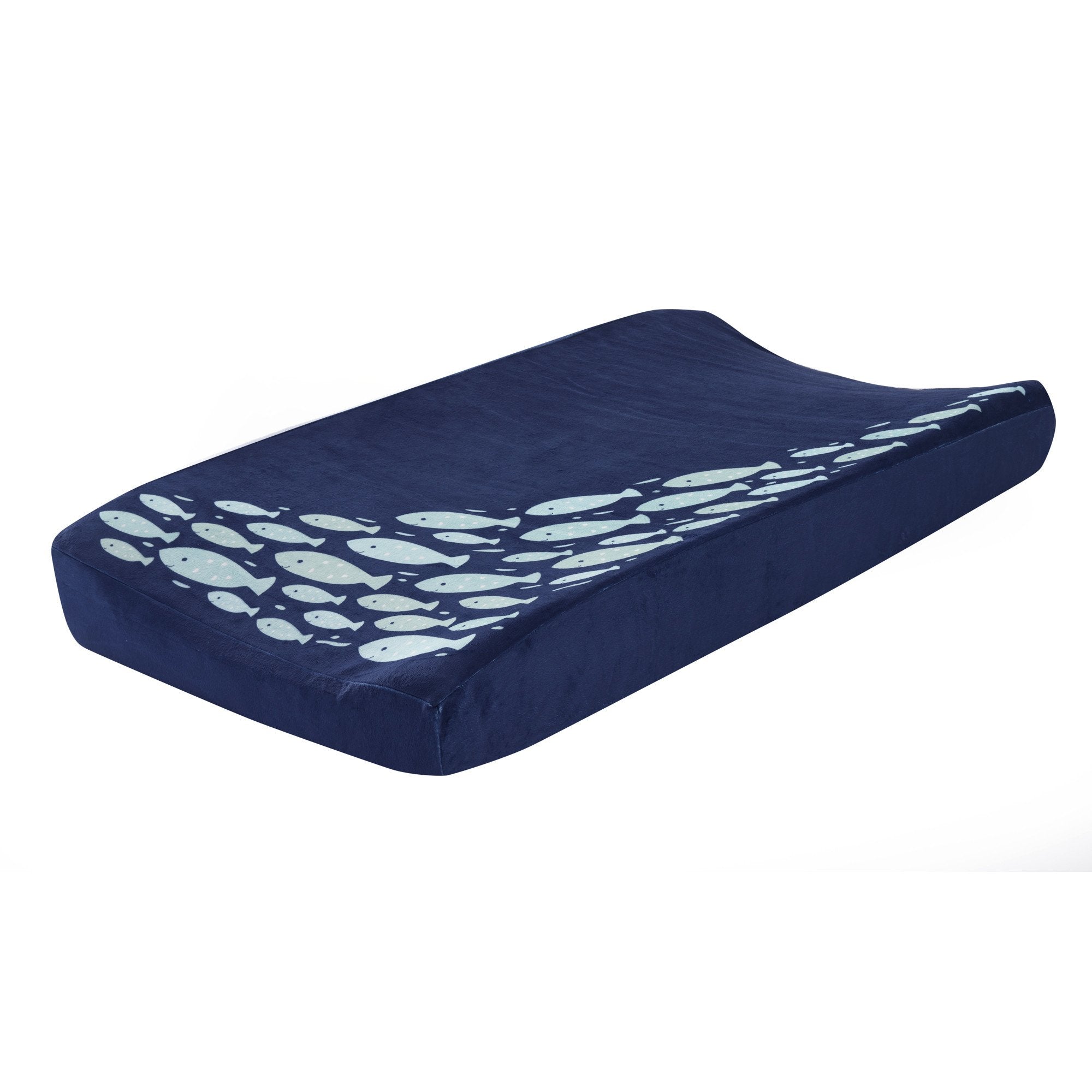 Oceania Soft Minky Blue Fish Nautical/Ocean Theme Diaper Changing Pad ...