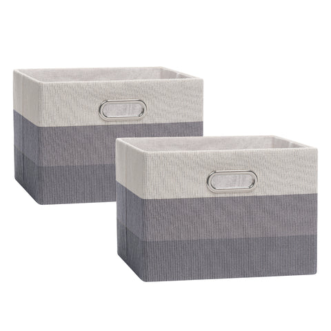 Gray Ombre Collapsible Storage Basket - 2 Pack by Lambs & Ivy