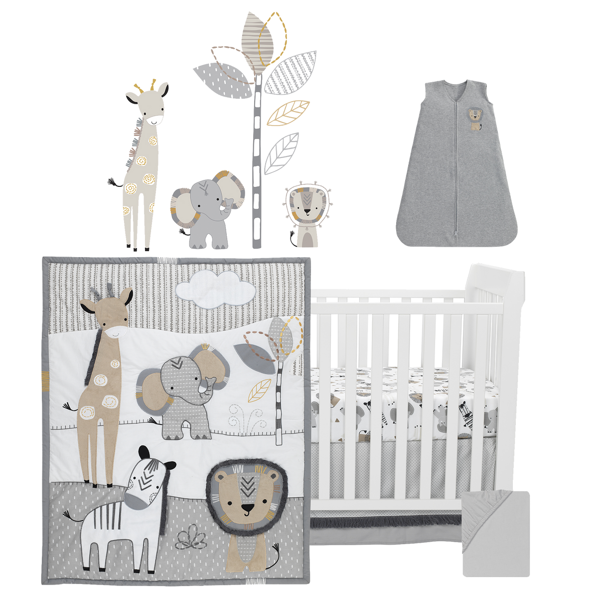 jungle safari crib bedding collection