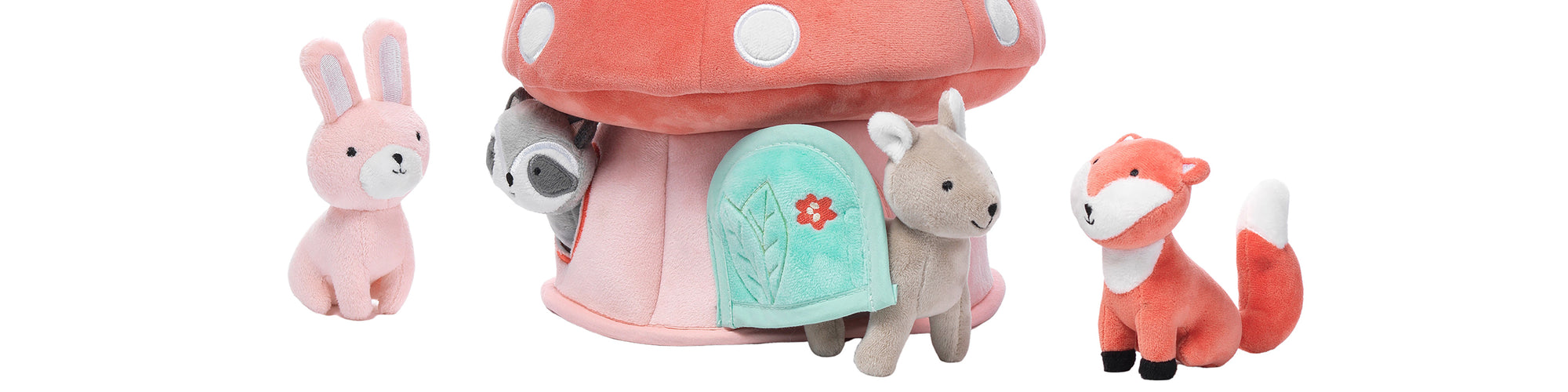mushroom plush play set