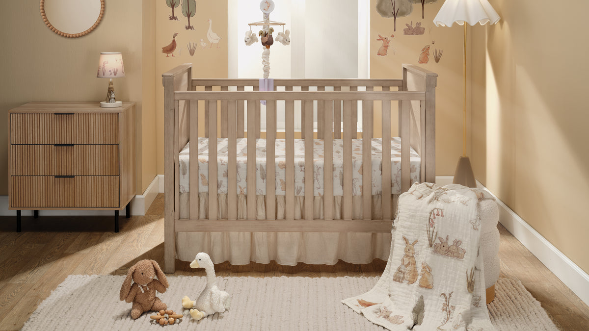 Bunny Hop Organic Nursery Crib bedding