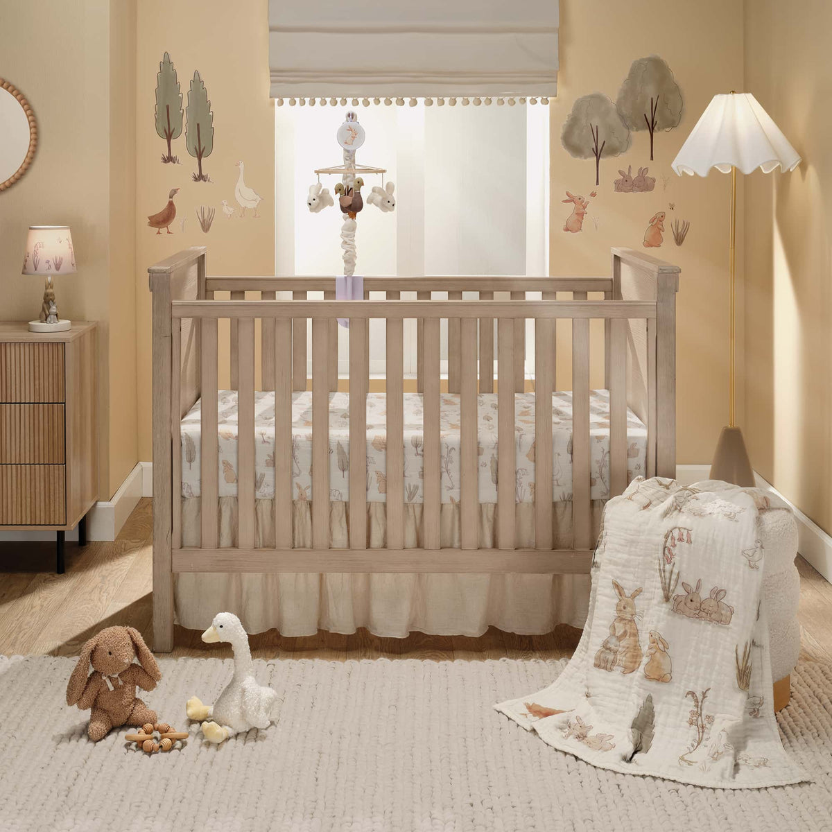 Bunny Hop Organic Crib Bedding & Nursery Decor