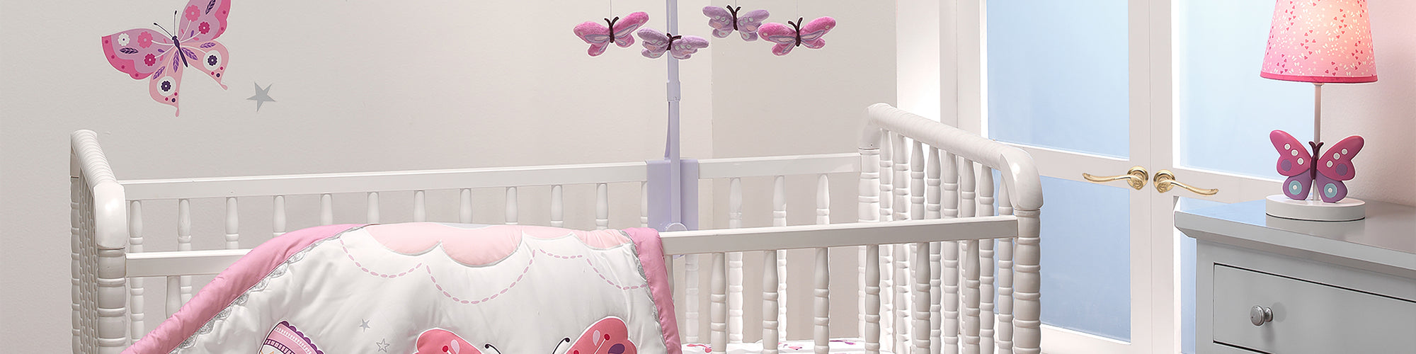 butterfly kisses nursery bedding