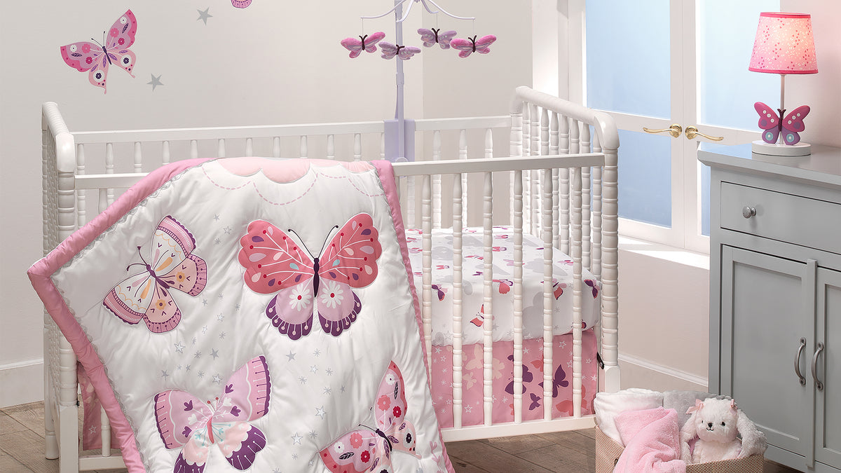 butterfly kisses nursery bedding