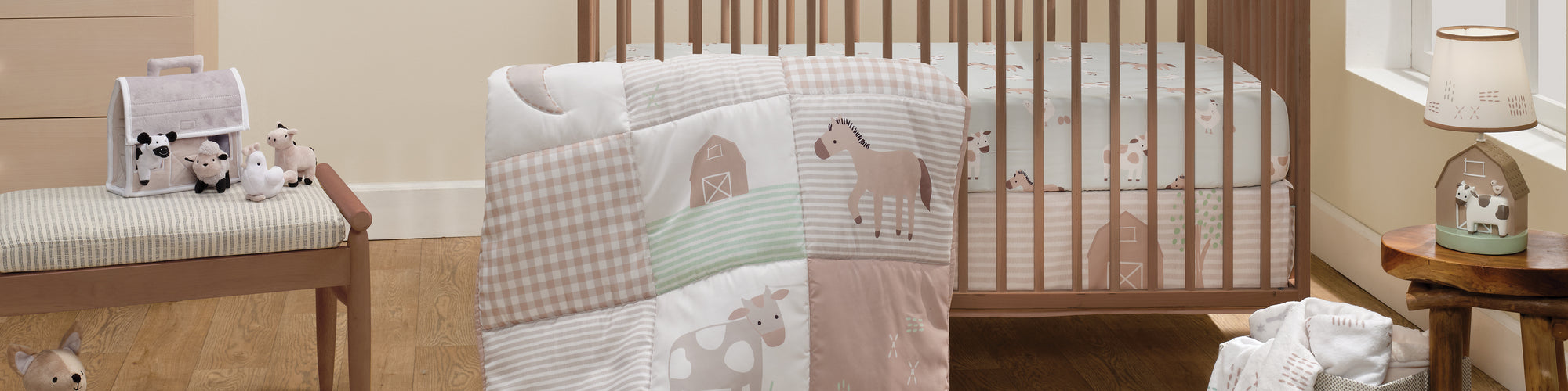 Farmyard Friends Nursery Baby Crib Bedding Collection