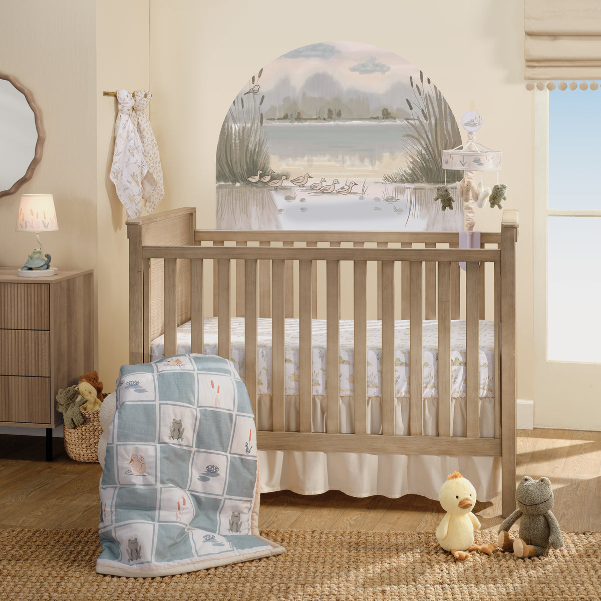 Froggy & Friends Nursery Baby Crib Bedding and Decor