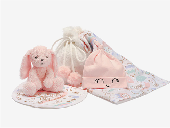 Pink Newborn Gift Bag Set