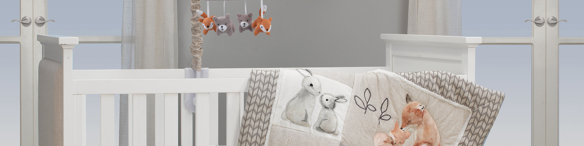 painted forest  nursery bedding