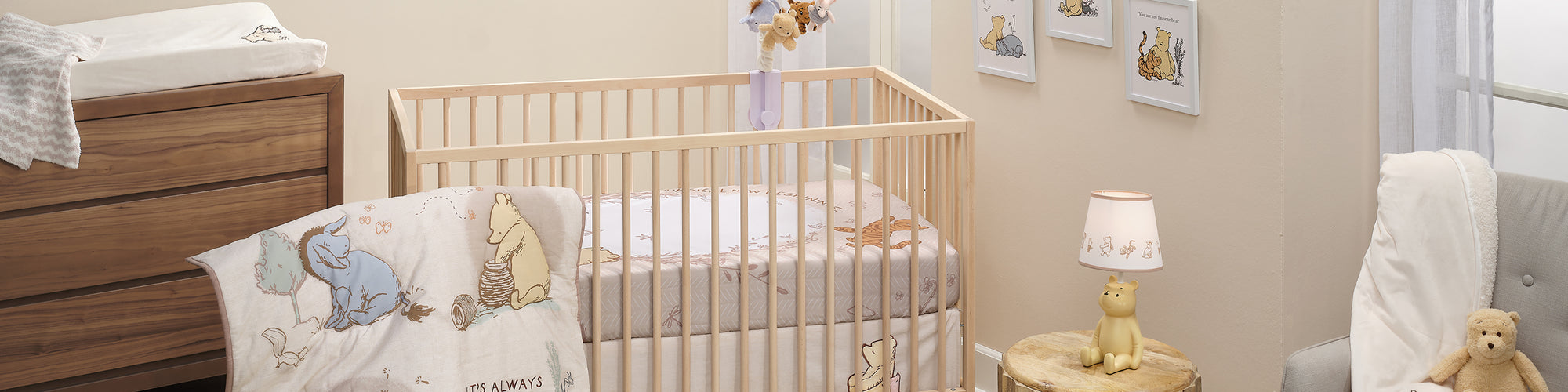 pooh bear & pals nursery bedding