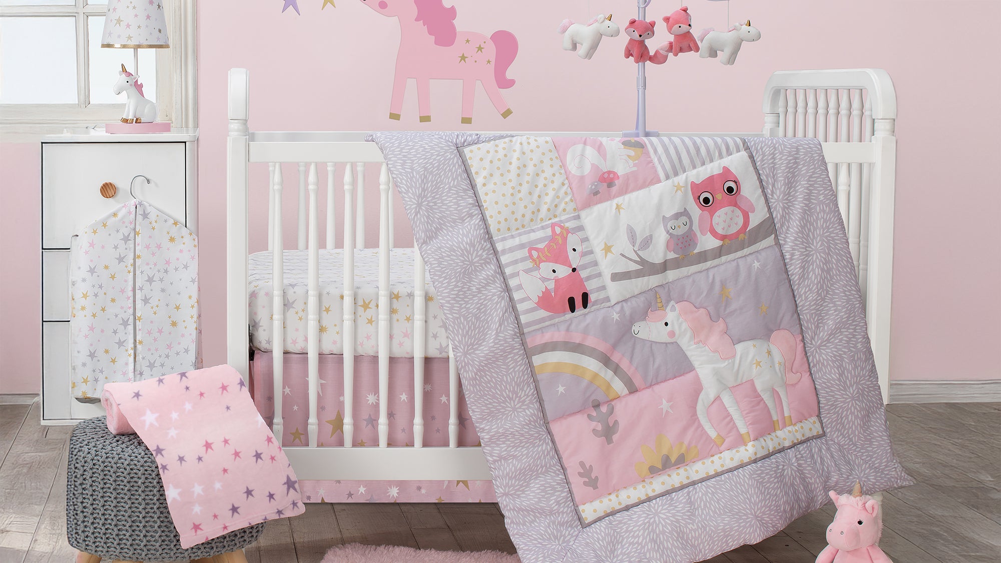 rainbow unicorn baby nursery