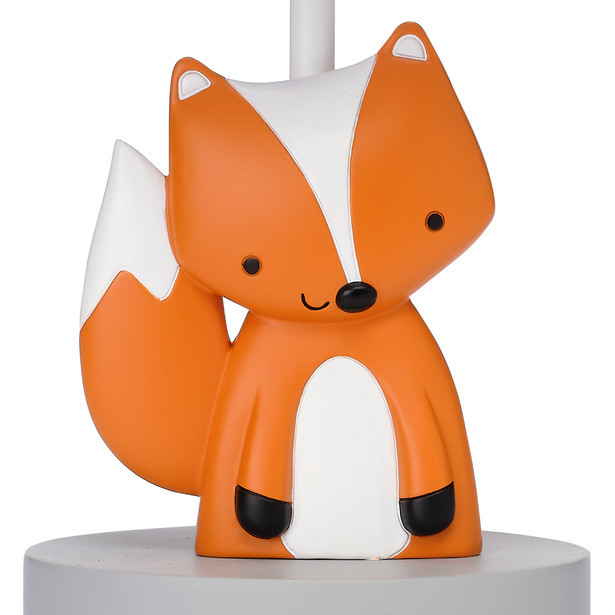 Acorn Gray/White/Orange Fox Nursery Lamp with Shade & Bulb – Lambs