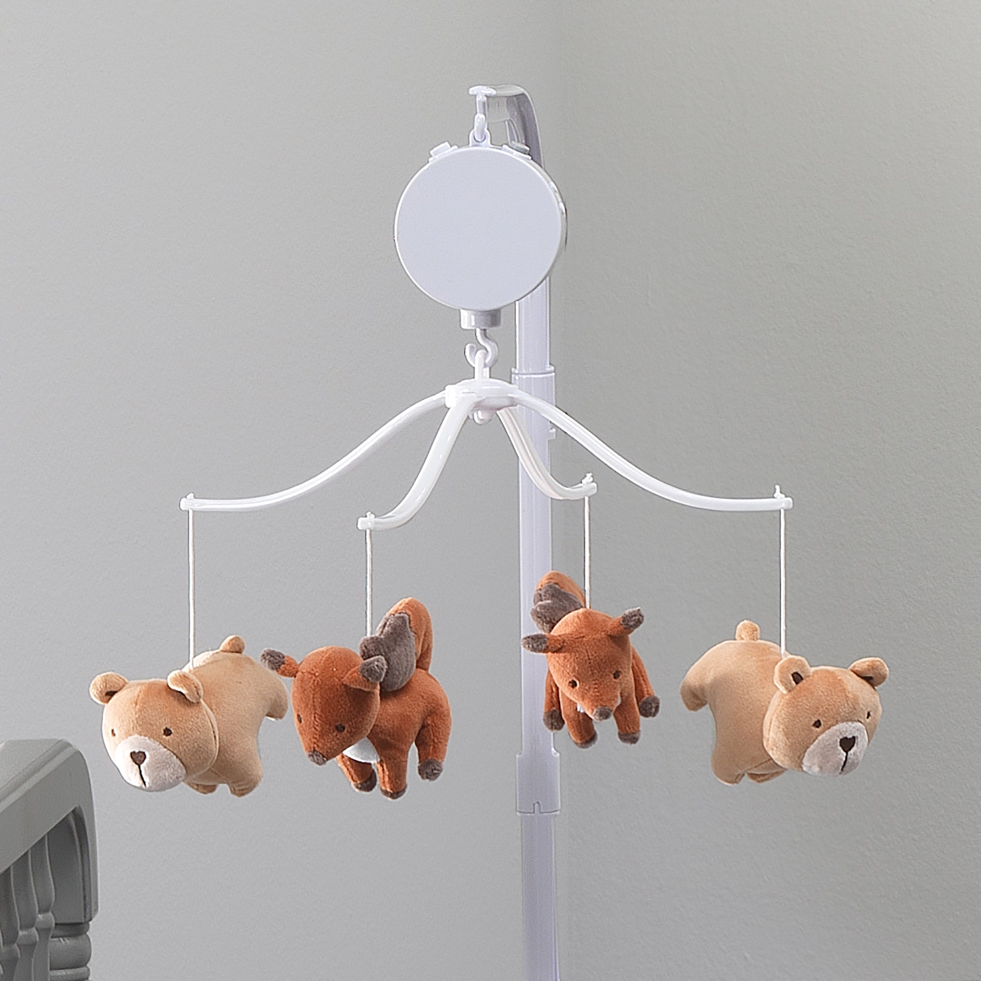 Animal Alphabet Bear/Fox Musical Baby Crib Mobile Soother Toy
