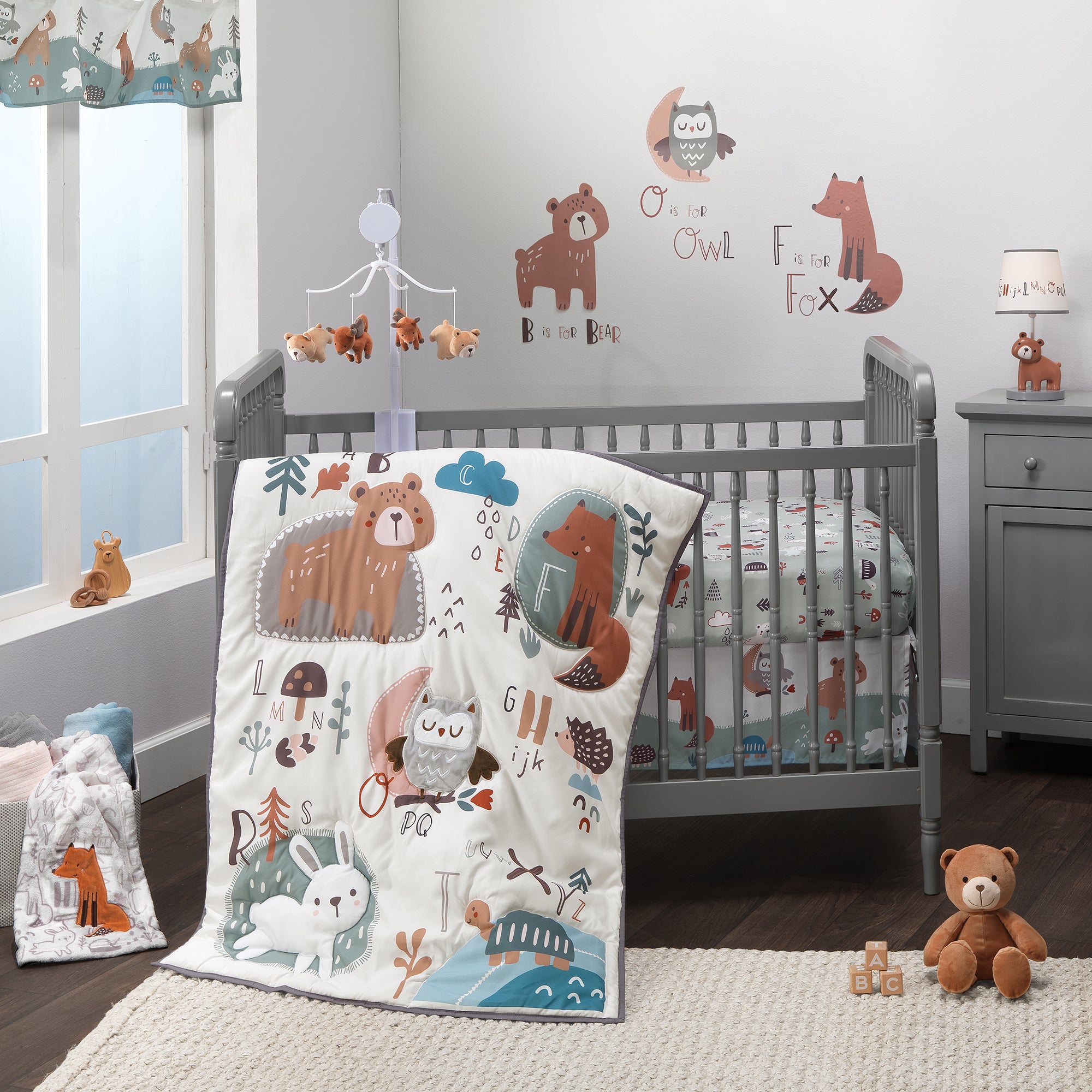 Animal Alphabet Musical Baby Crib Mobile by Bedtime Originals