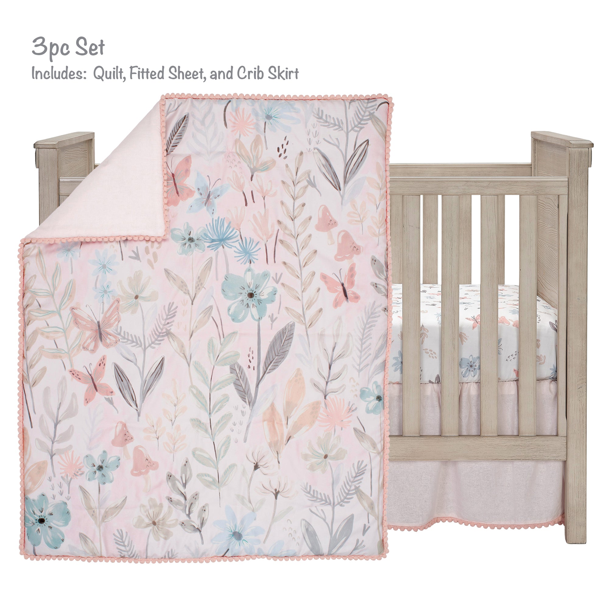 Baby Blooms 3-Piece Crib Bedding Set by Lambs & Ivy
