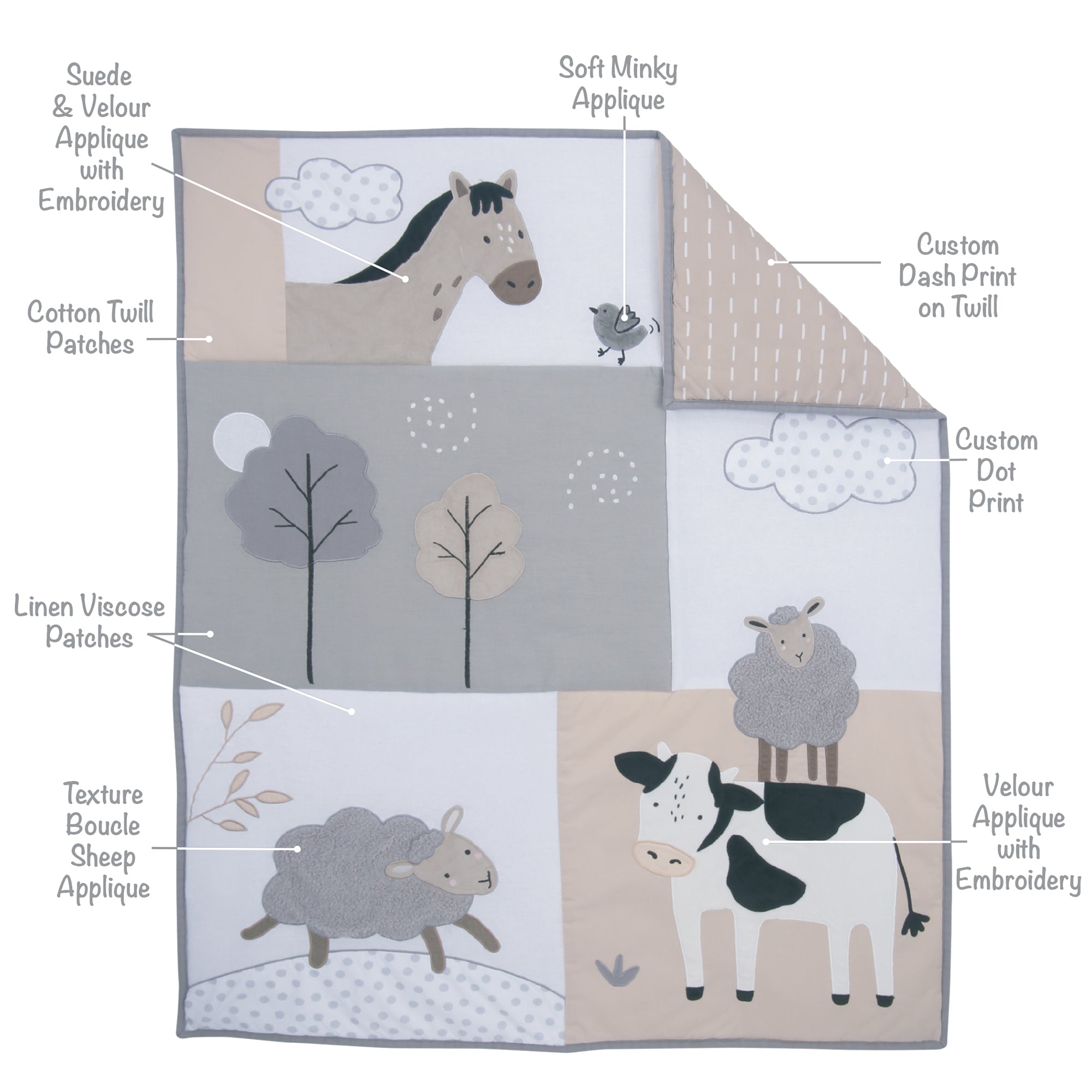 Baby Farm 5-Piece Crib Bedding Set by Lambs & Ivy