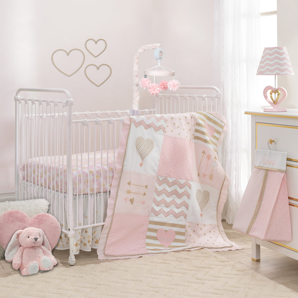 BABY♡ Love and Cherish youコーディネートセット♡3点 Baby Love Nursery Baby Crib Bedding Collection – Lambs & Ivy