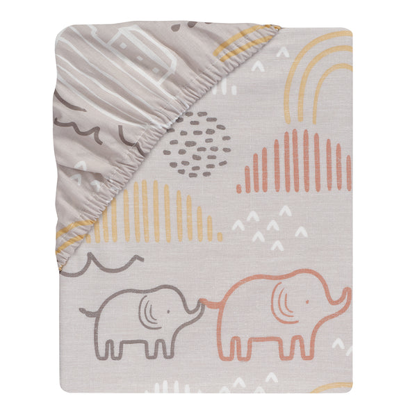 Baby Noah Cotton Fitted Crib Sheet by Lambs & Ivy