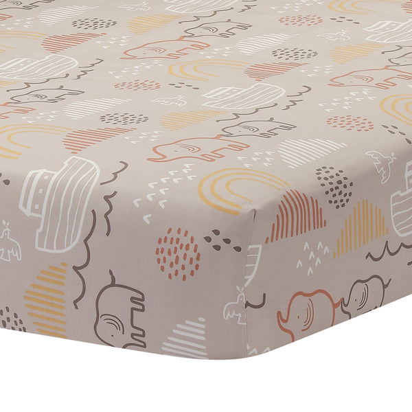 Baby Noah Cotton Fitted Crib Sheet by Lambs & Ivy