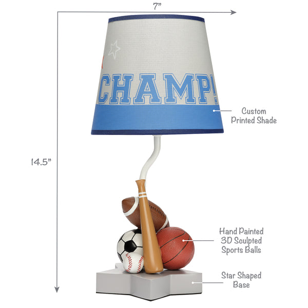 Baby Sports Lamp with Shade & Bulb by Lambs & Ivy