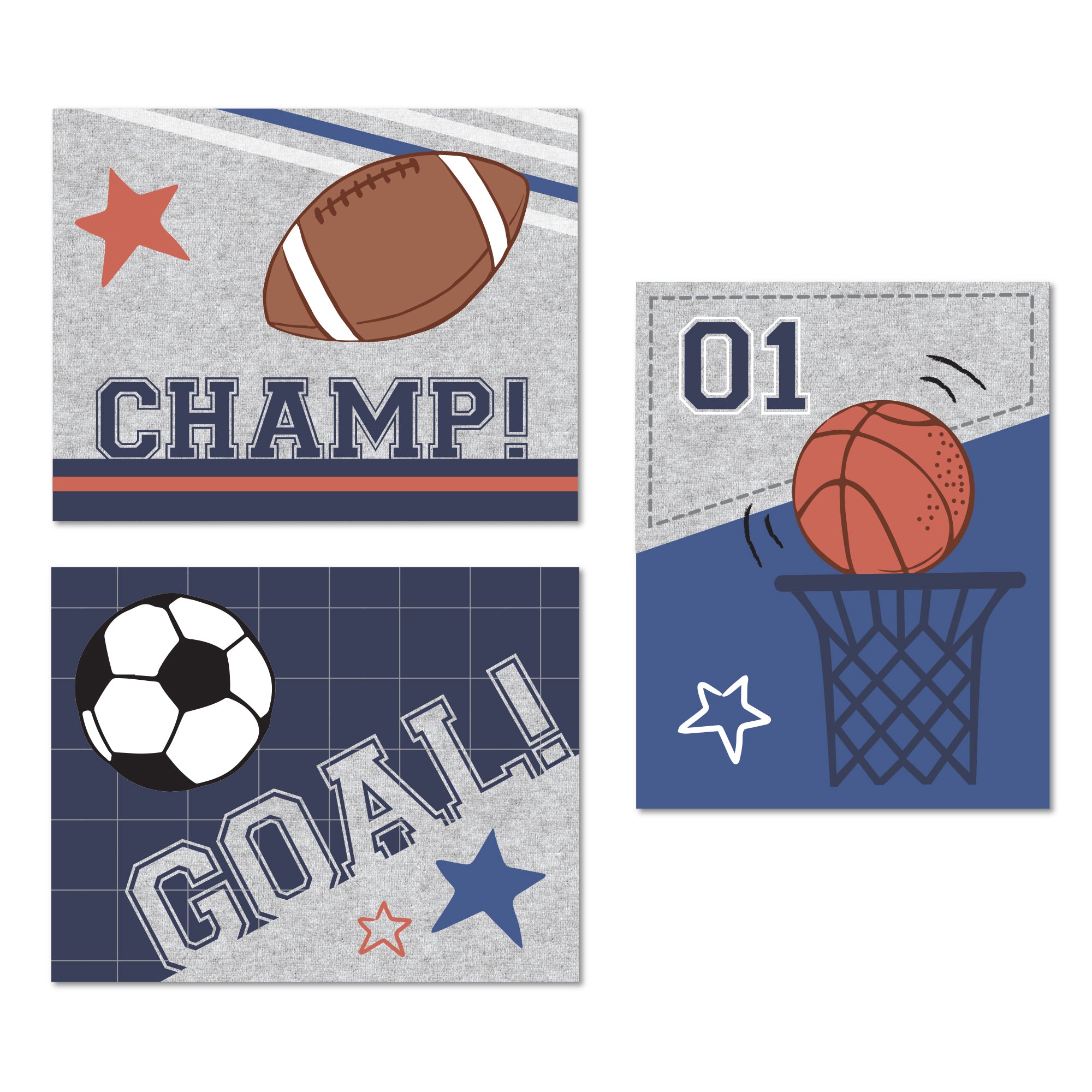 Baby Sports Unframed Wall Art by Lambs & Ivy