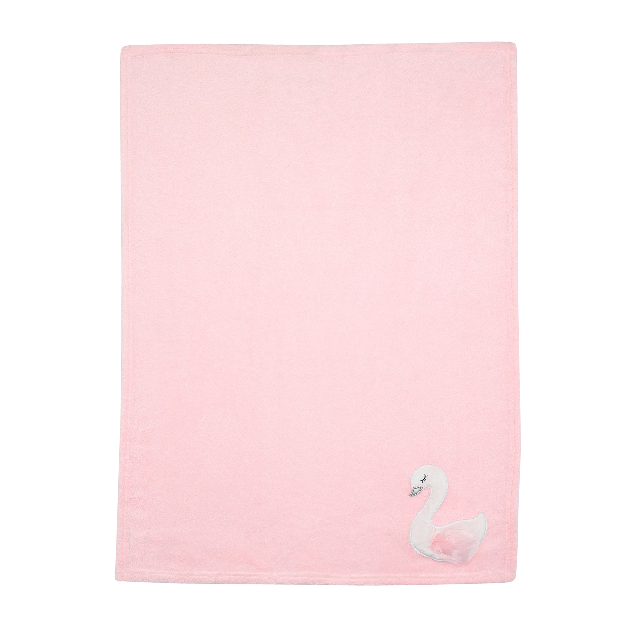 Blossom Pink/White Swan Coral Fleece Baby Blanket – Lambs & Ivy