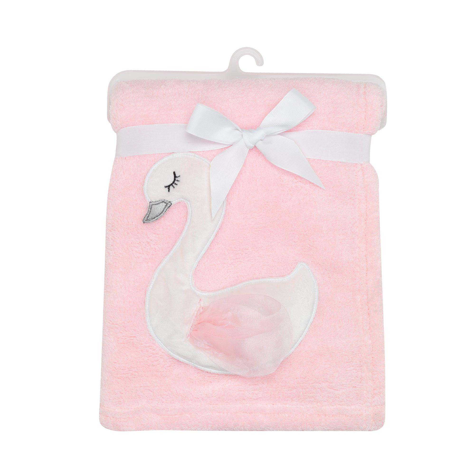 Blossom Pink/White Swan Coral Fleece Baby Blanket – Lambs & Ivy