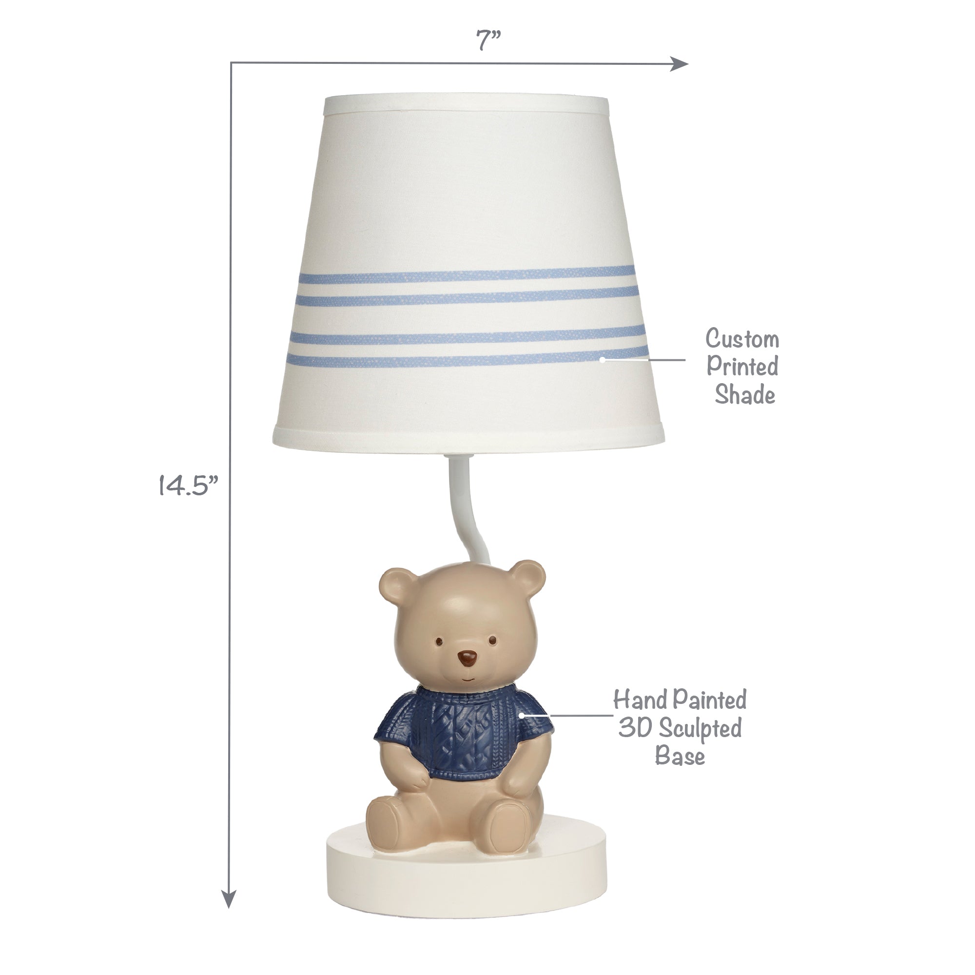 Teddy Bear Lamp with Shade by Lambs & Ivy