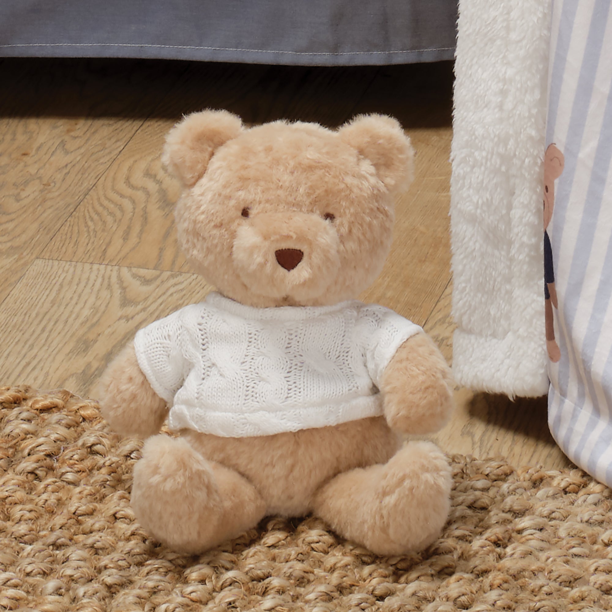 Teddy Bear w/ Knit Sweater Plush by Lambs & Ivy