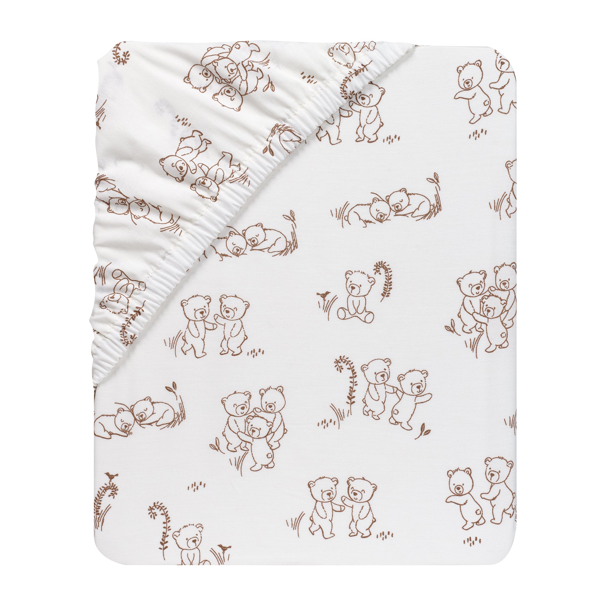 Blue Patchwork Cotton Fitted Crib Sheet by Lambs & Ivy