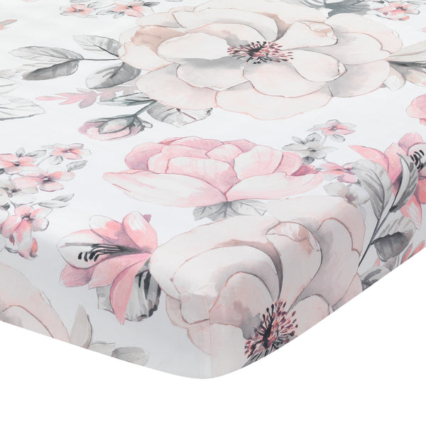 Signature Botanical Baby Cotton Fitted Crib Sheet by Lambs & Ivy
