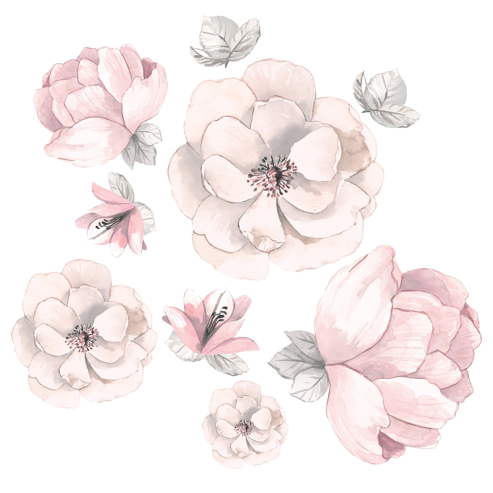Signature Botanical Baby Watercolor Floral 4-Piece Crib Bedding