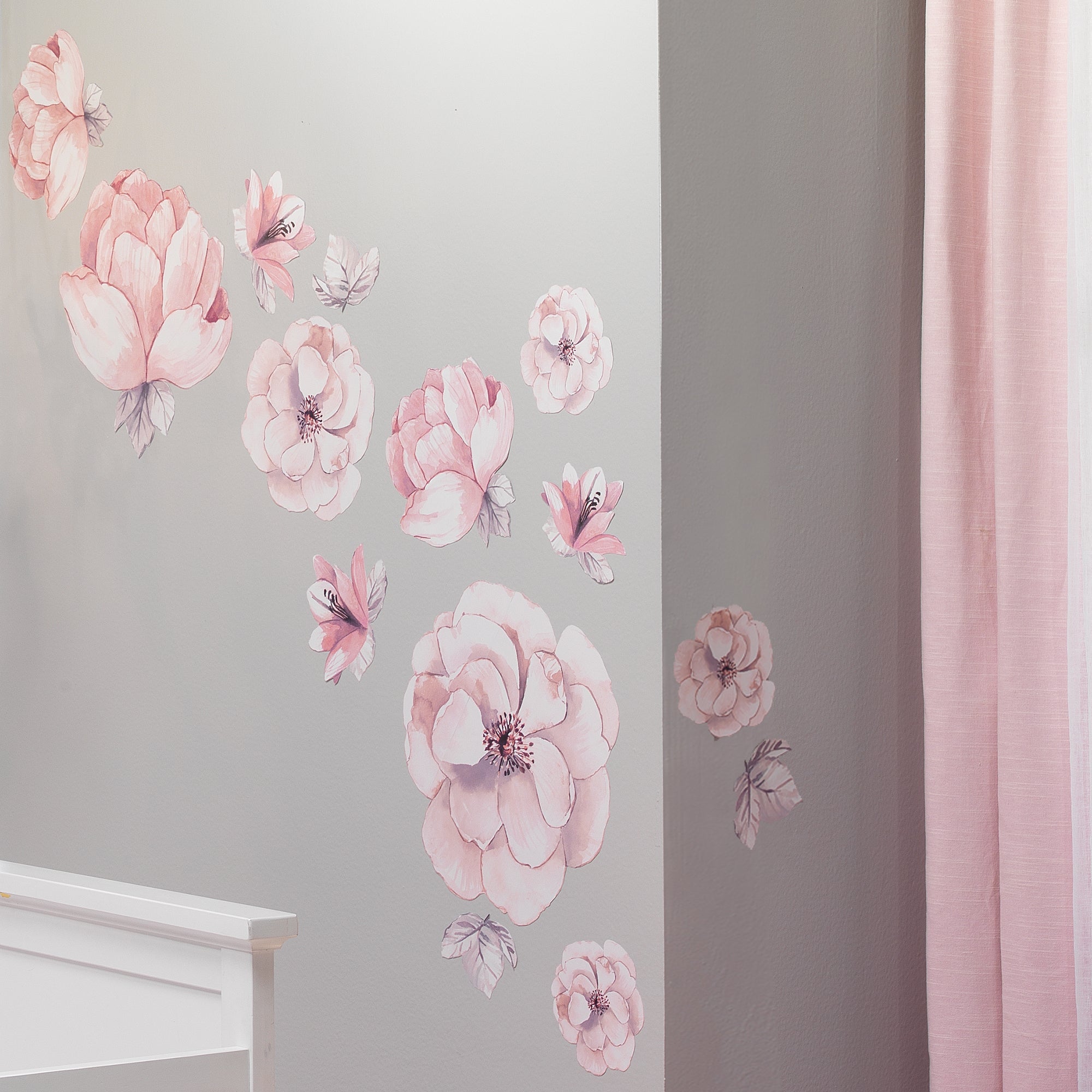Signature Botanical Baby Watercolor Floral 4-Piece Crib Bedding