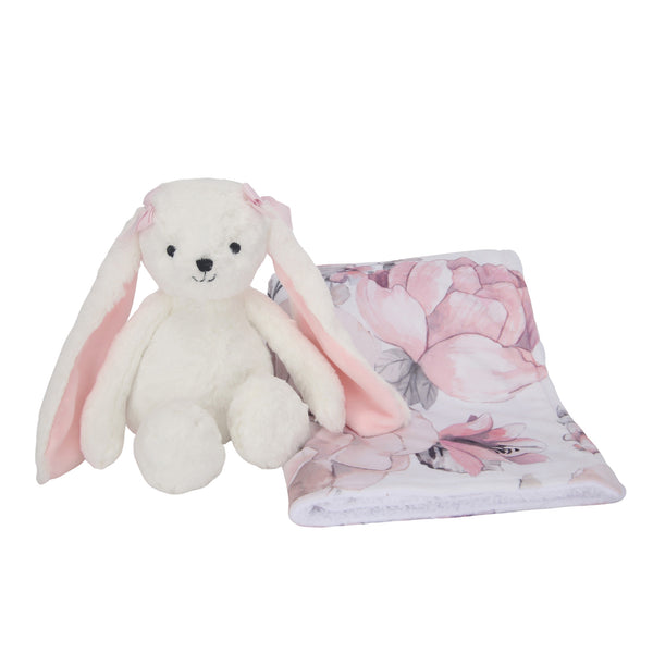 Floral Blanket & Plush Bunny Baby Gift Set by Lambs & Ivy