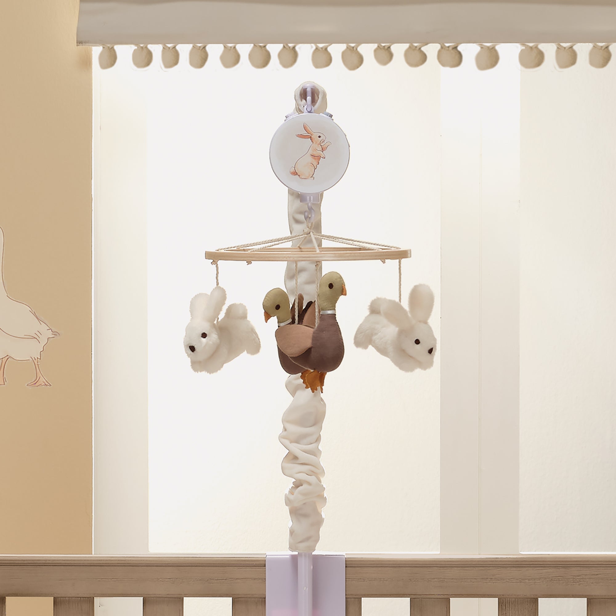 Bunny Hop Musical Baby Crib Mobile by Lambs & Ivy