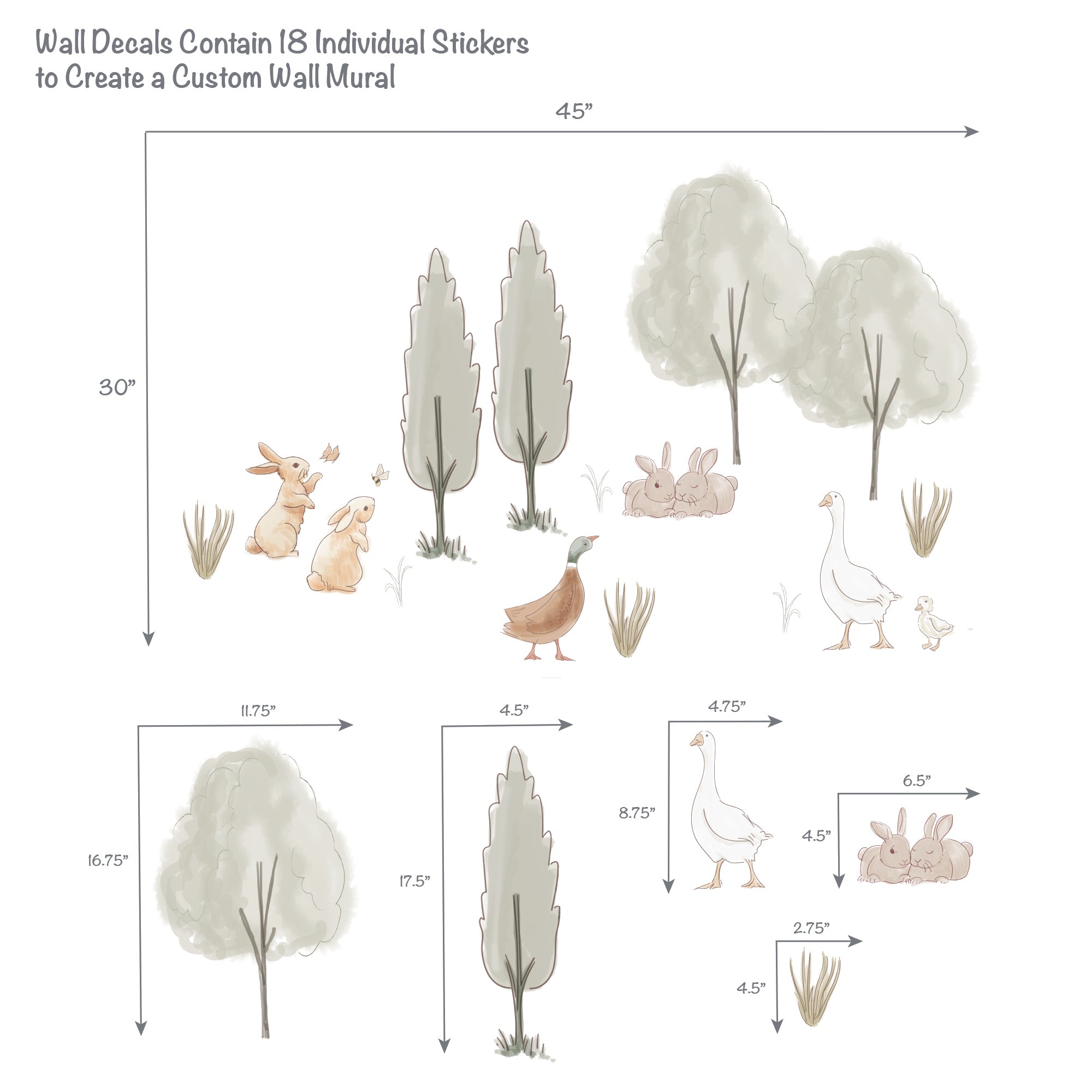 Bunny Hop Wall Decals by Lambs & Ivy