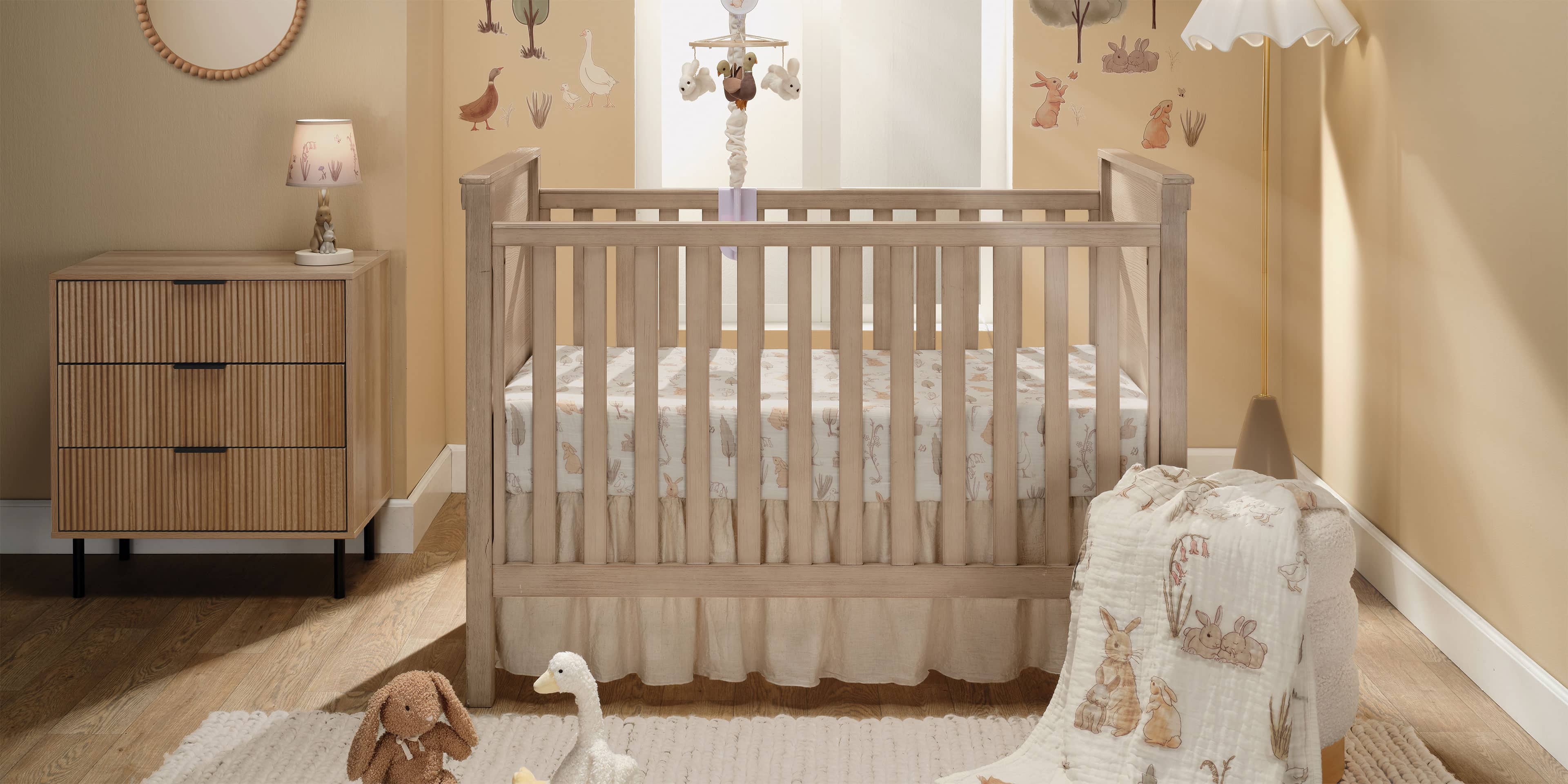 Bunny Hop Organic Crib Bedding and nursery decor