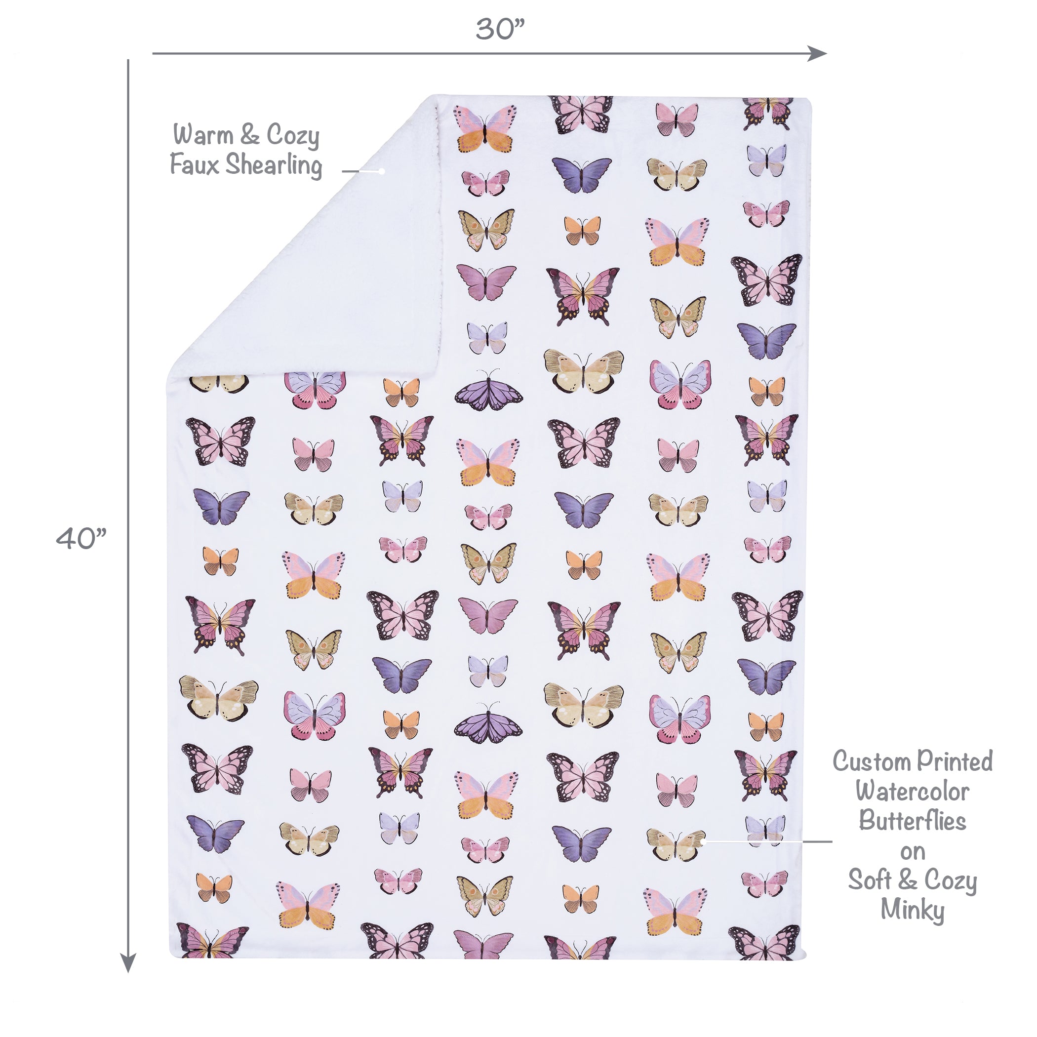Butterfly Dreams Baby Blanket by Lambs & Ivy