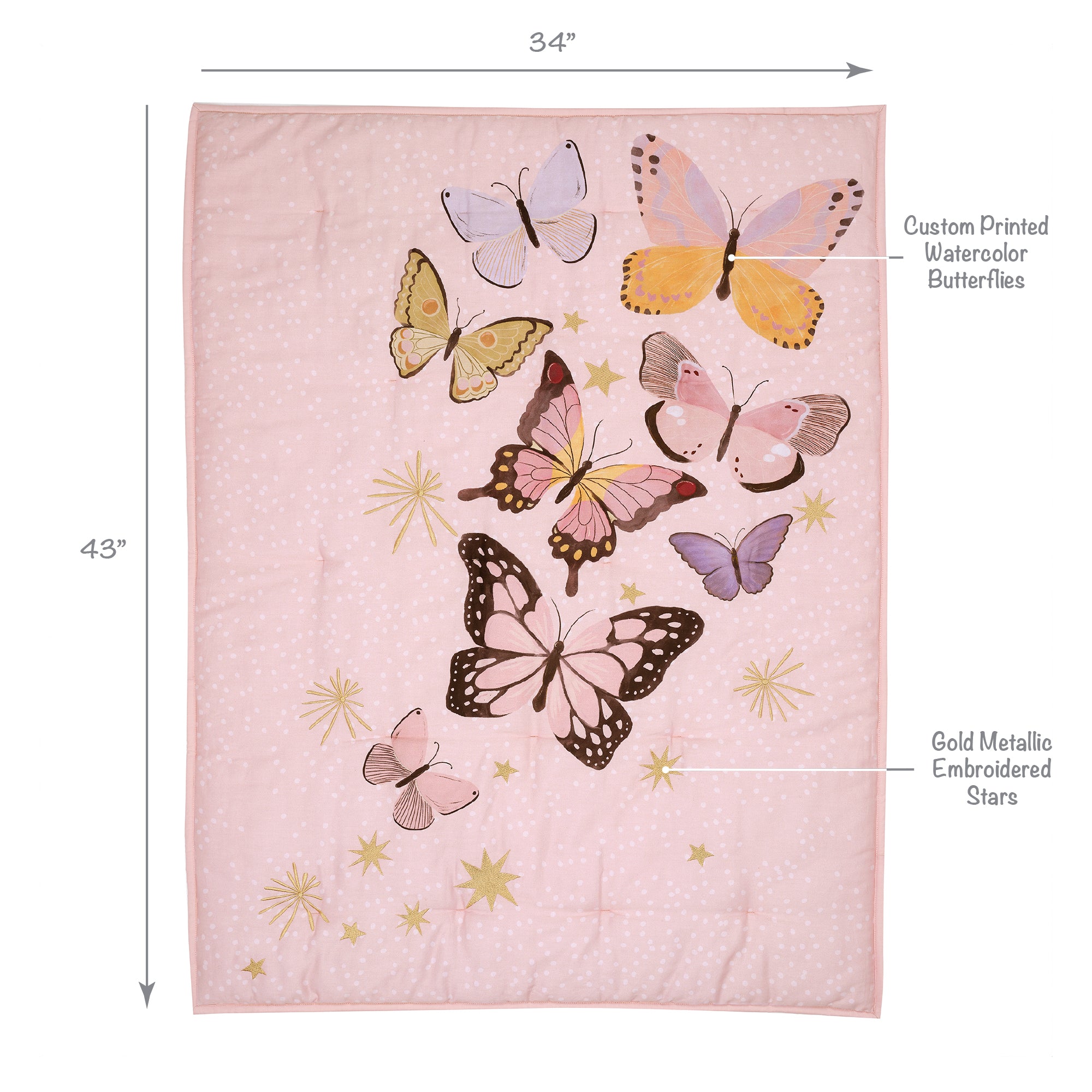 Butterfly Dreams 3-Piece Crib Bedding Set by Lambs & Ivy