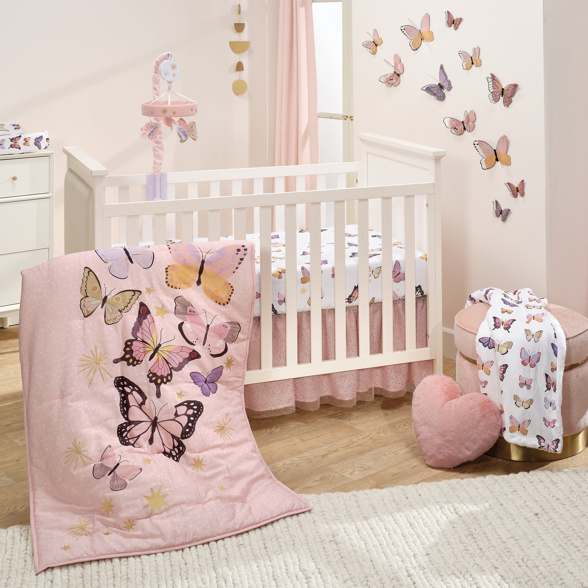 Butterfly Dreams 3-Piece Crib Bedding Set by Lambs & Ivy