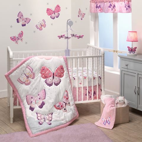 Butterfly Kisses 3-Piece Crib Bedding Set by Bedtime Originals