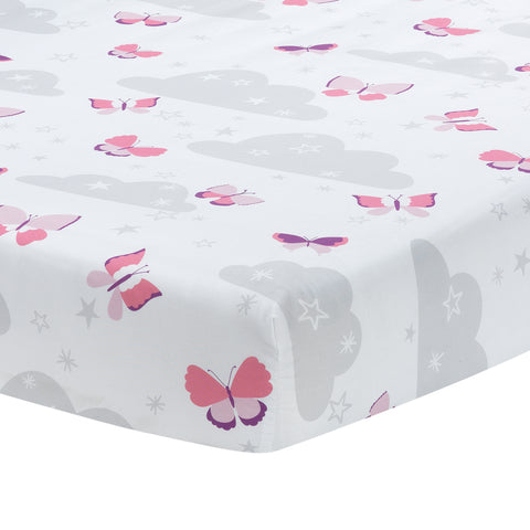 Butterfly Kisses Fitted Crib Sheet by Bedtime Originals