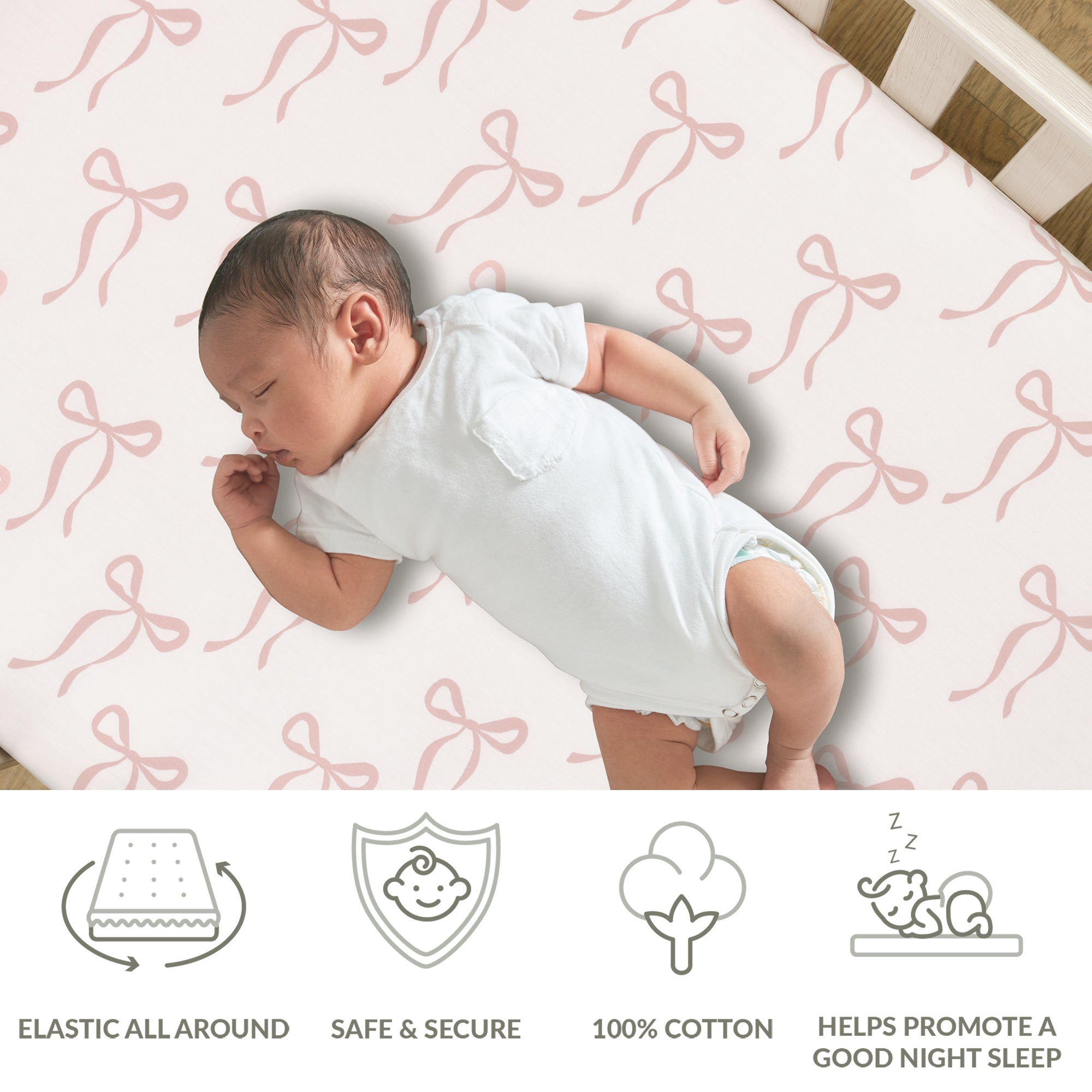 Coco Cotton Fitted Crib Sheet by Lambs & Ivy