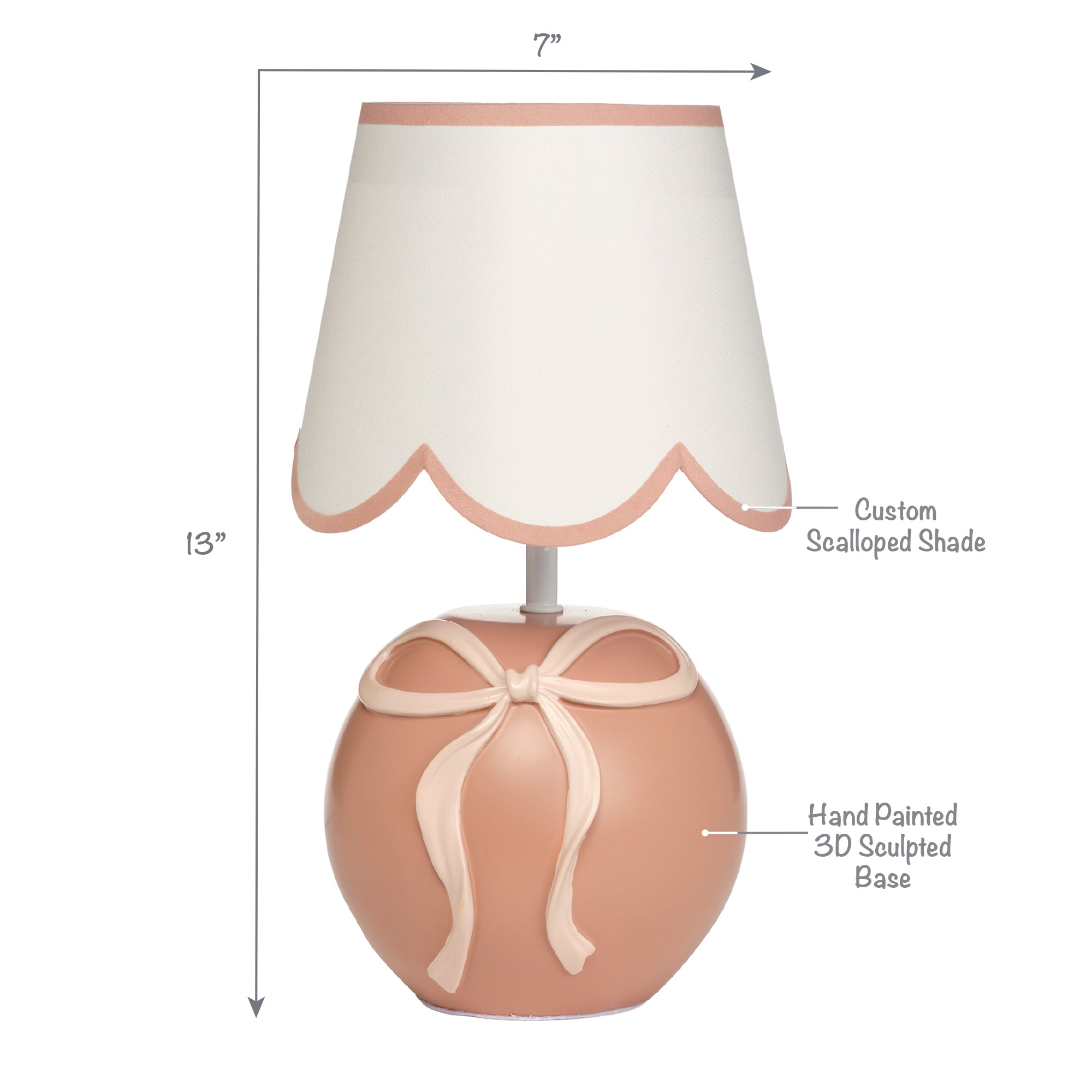 Coco Bow Lamp with Shade by Lambs & Ivy