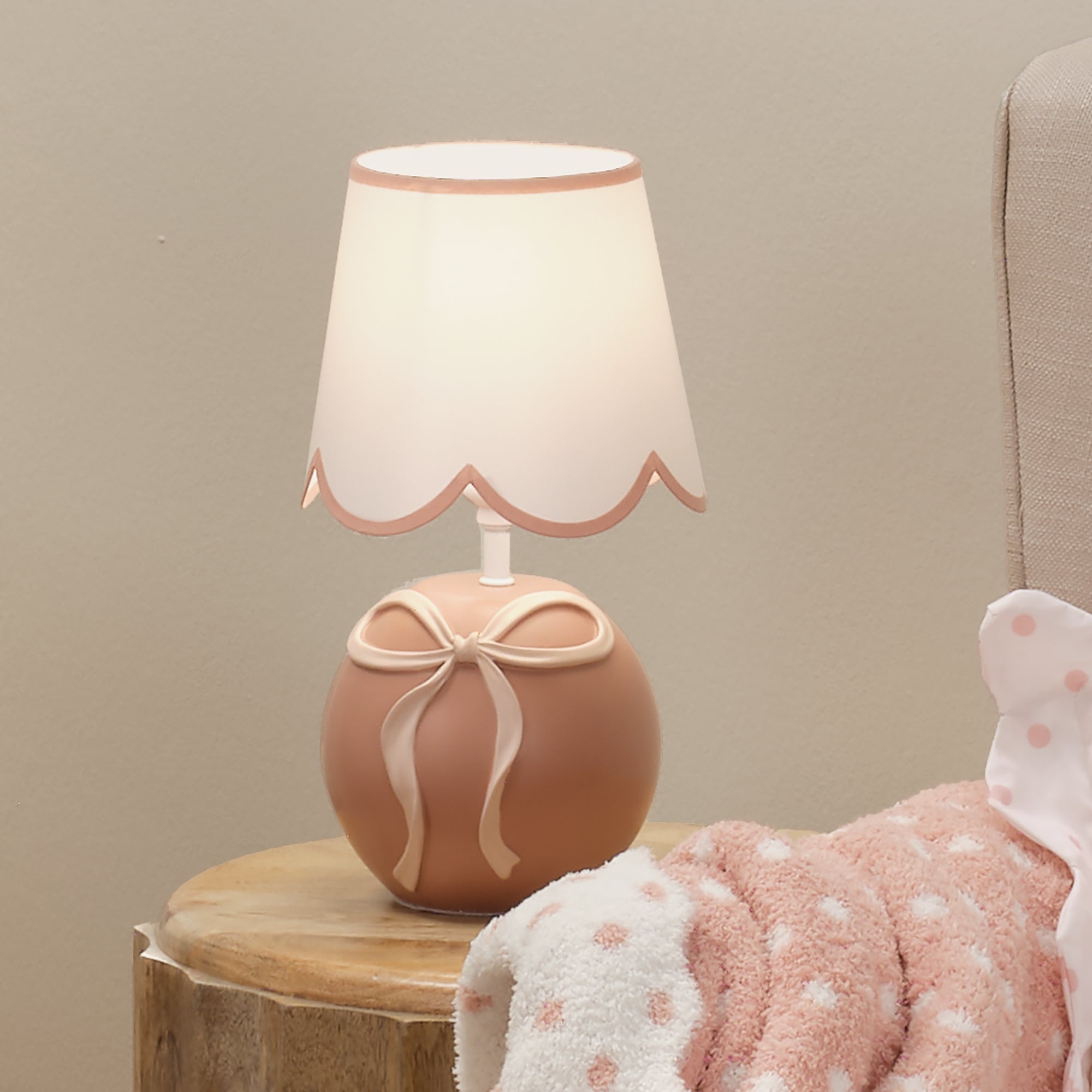 Coco Bow Lamp with Shade by Lambs & Ivy