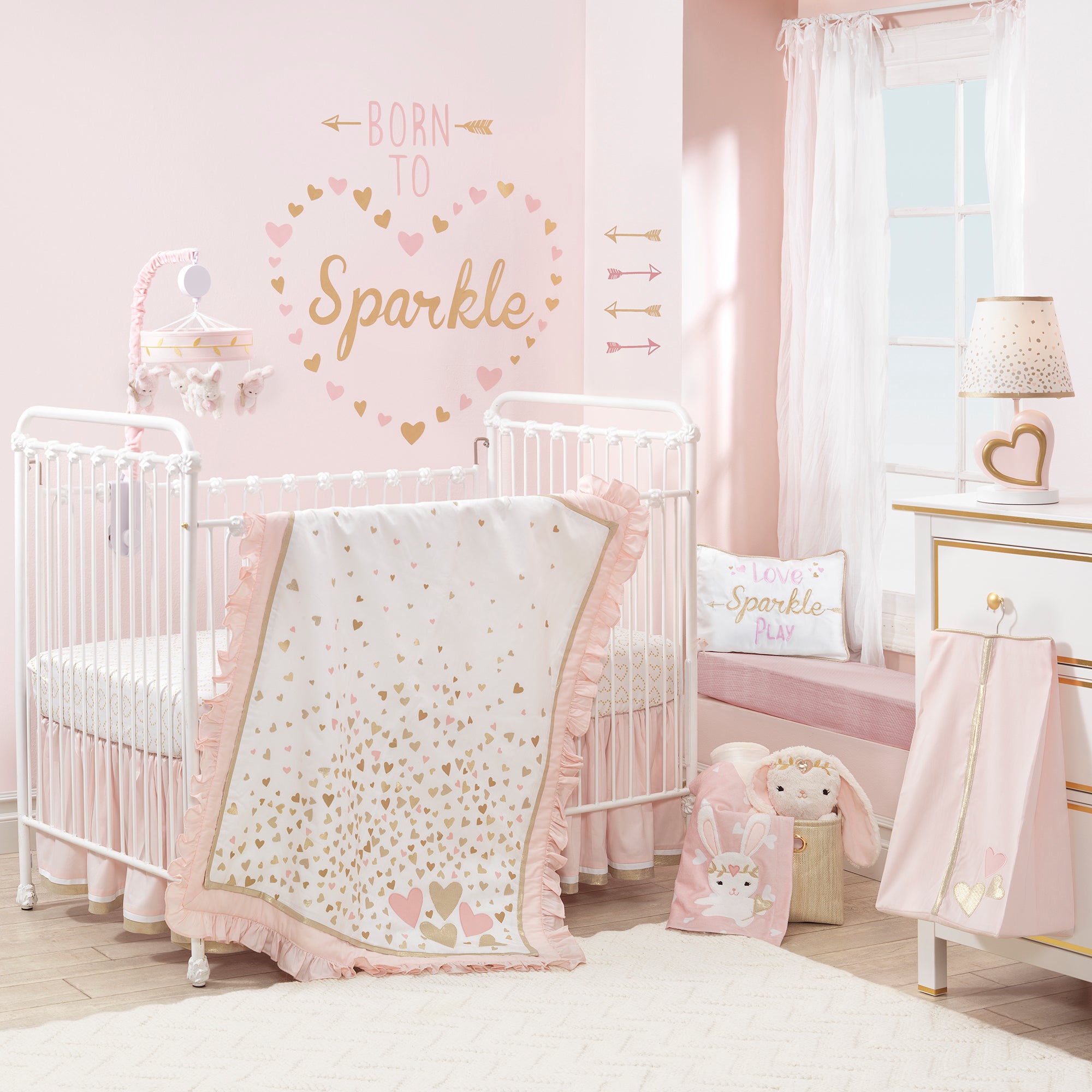 Confetti Cotton Fitted Crib Sheet by Lambs & Ivy